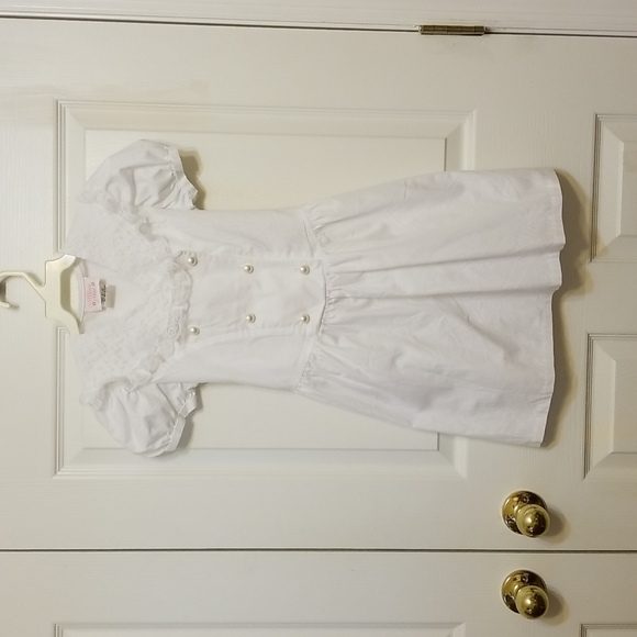 EUC VINTAGE Designer White Dress with Lace - Picture 5 of 16